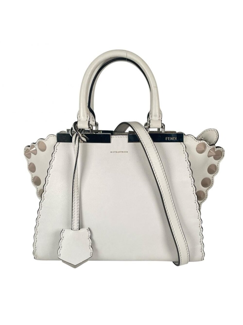 Fendi Mini Petite 3 Jours Handbag Leather White
